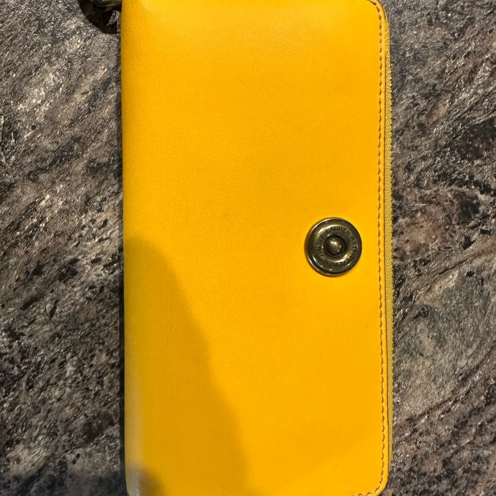 Ralph Lauren Yellow Leather Wallet
